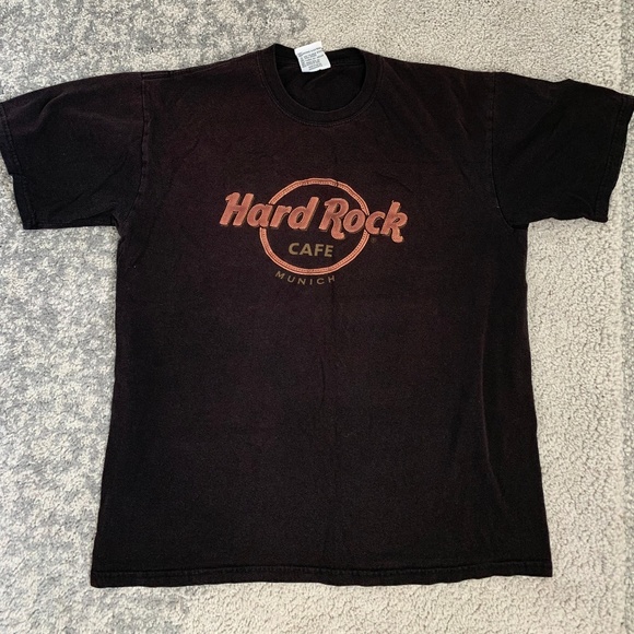 Hard Rock Cafe Other - Hard Rock Cafe Munich Faux Leather Logo T-Shirt